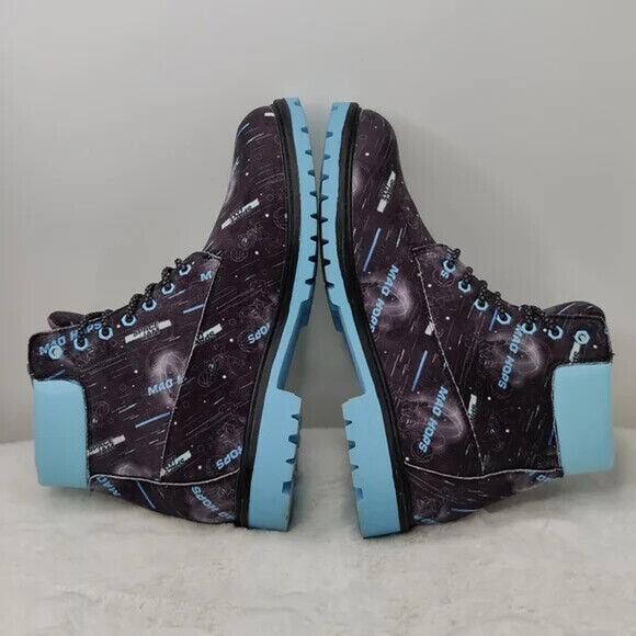 New Space Jam Blue Lace Up Boots Size 10 by WB - Picture 4 of 9